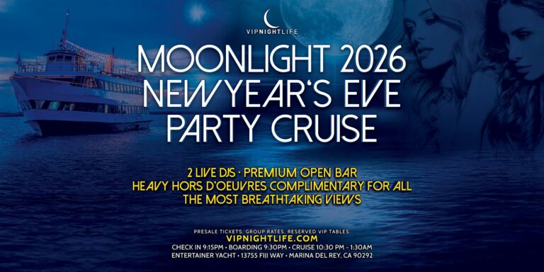 LA New Year's Eve Moonlight Fireworks Cruise 2026